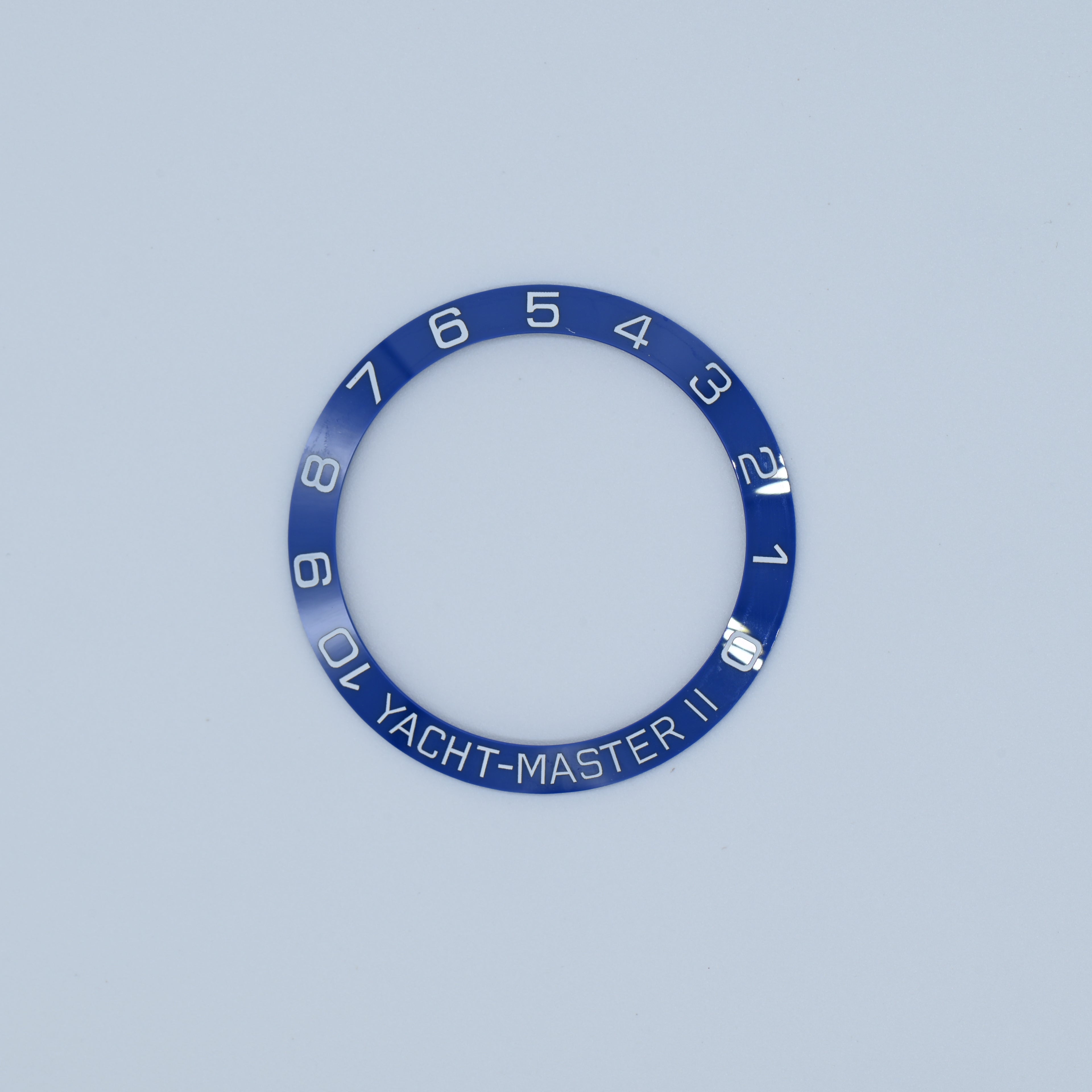 BZI026 38mm Blue with White Text YMII Style Sloped Ceramic Insert