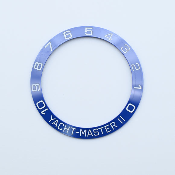 BZI026 38mm Blue with White Text YMII Style Sloped Ceramic Insert