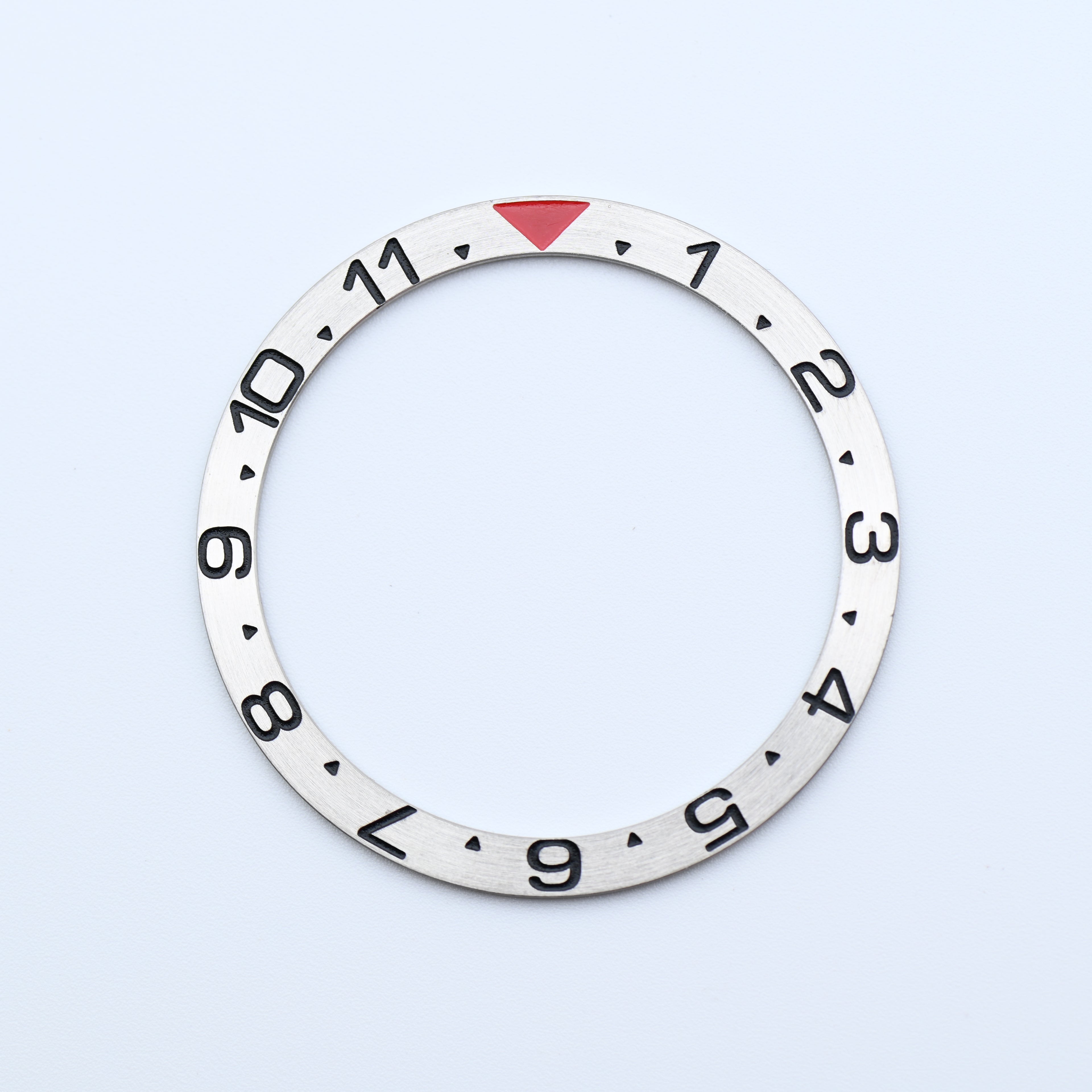 BZI029 38mm Dual-Time steel Insert with Red Triangle