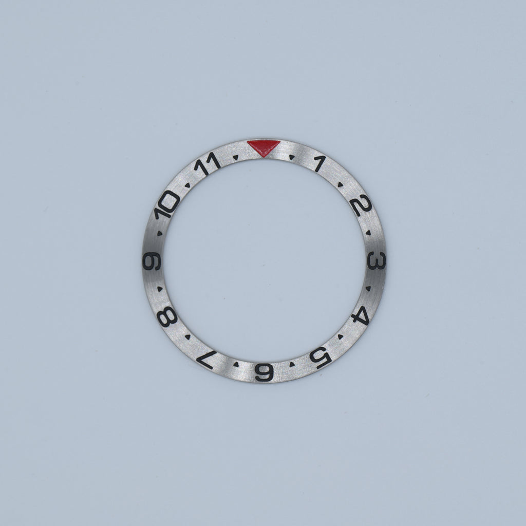 BZI029 38mm Dual-Time steel Insert with Red Triangle