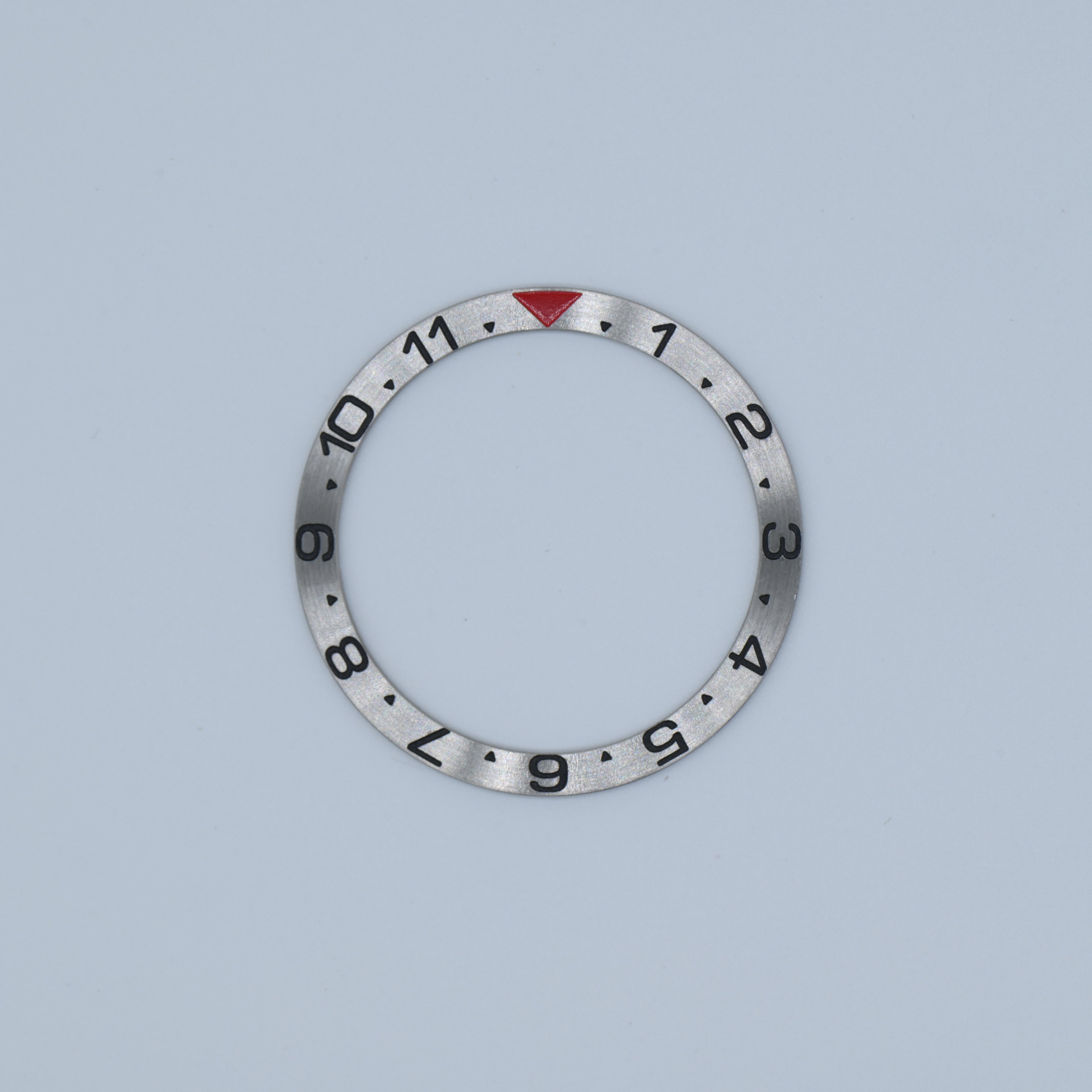 BZI029 38mm Dual-Time steel Insert with Red Triangle