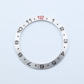 BZI033 38mm Brushed Silver Dual Time Sloped Steel Insert