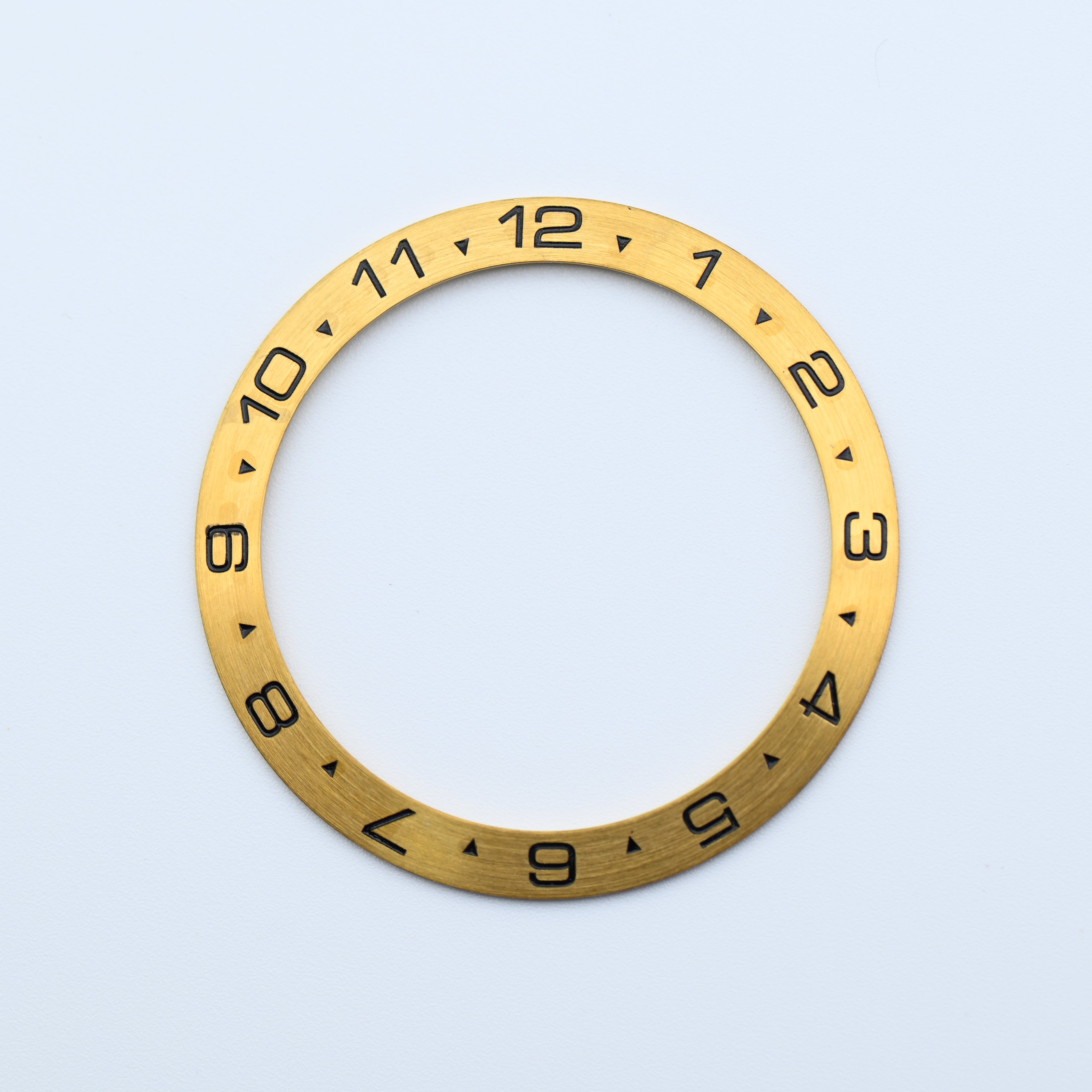 BZI035 38mm Gold Dual Time Sloped Steel Insert