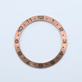 BZI036 38mm Brushed Deep Rose Dual Time Sloped Steel Insert