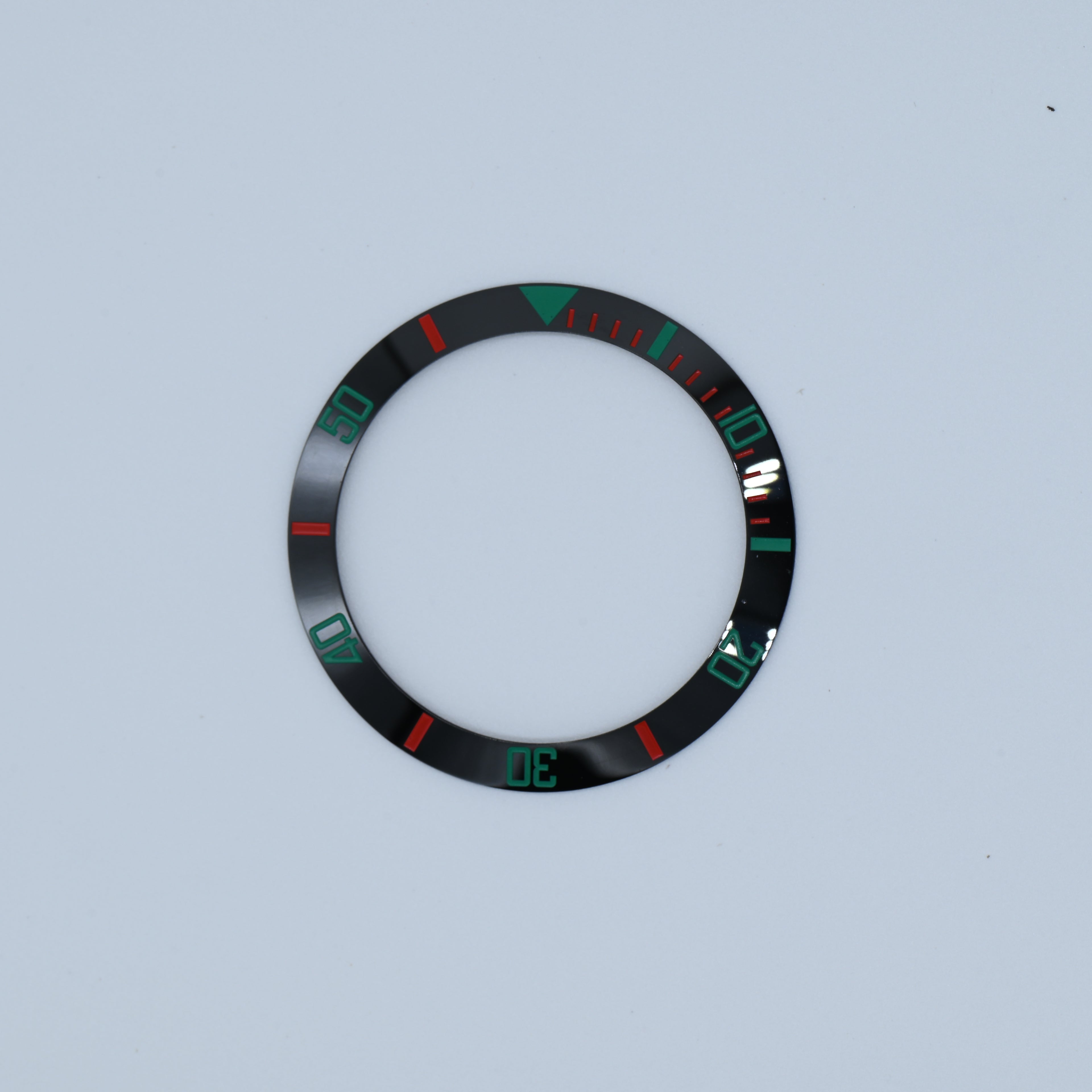 BZI039 38mm Black Sub with Red and Green Text Sloped Ceramic Insert