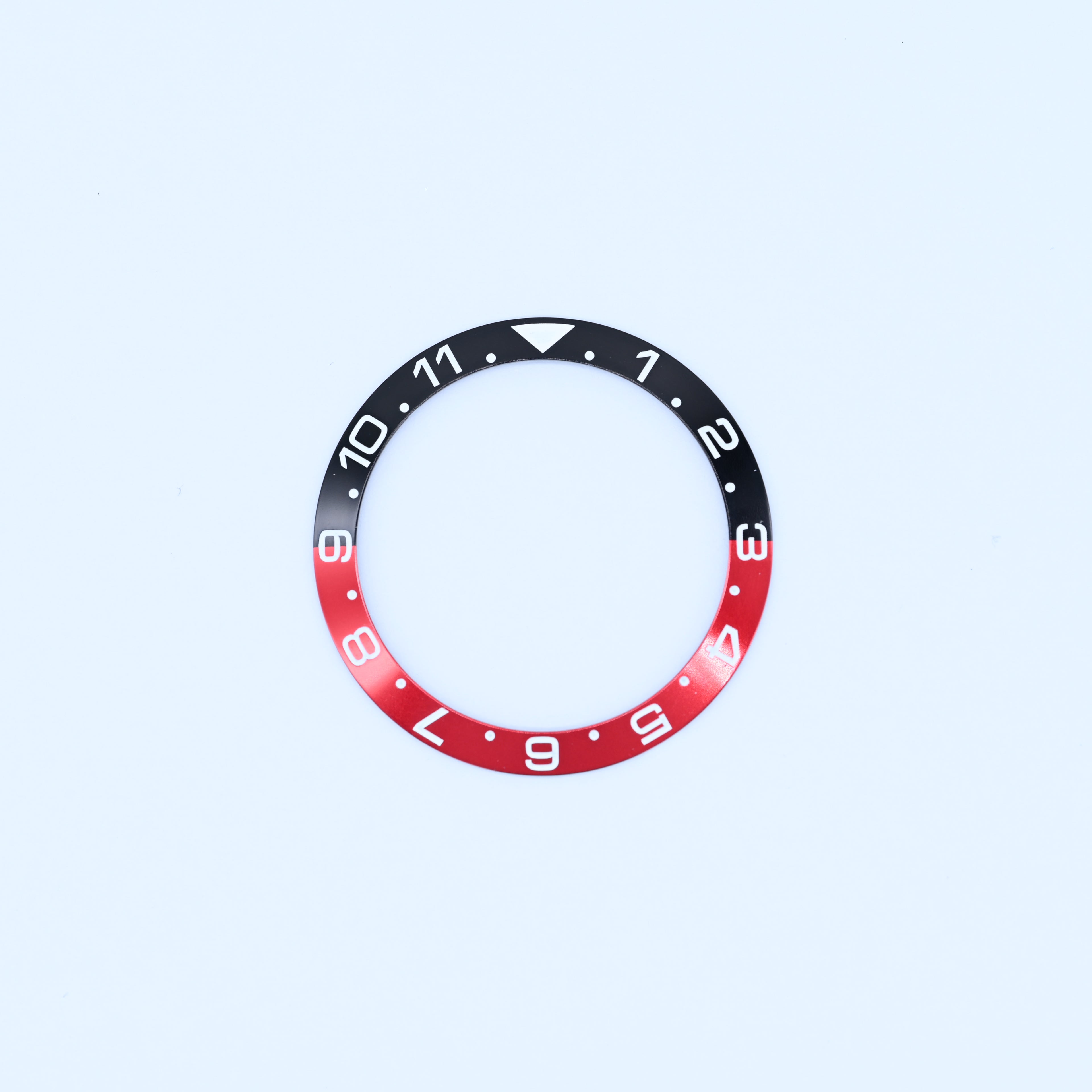 BZI041 38mm Dual Time Coke Black and Red Sloped Insert