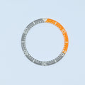 BZI049A SKX Style Grey and Orange Dome Style Lumed Glass Insert