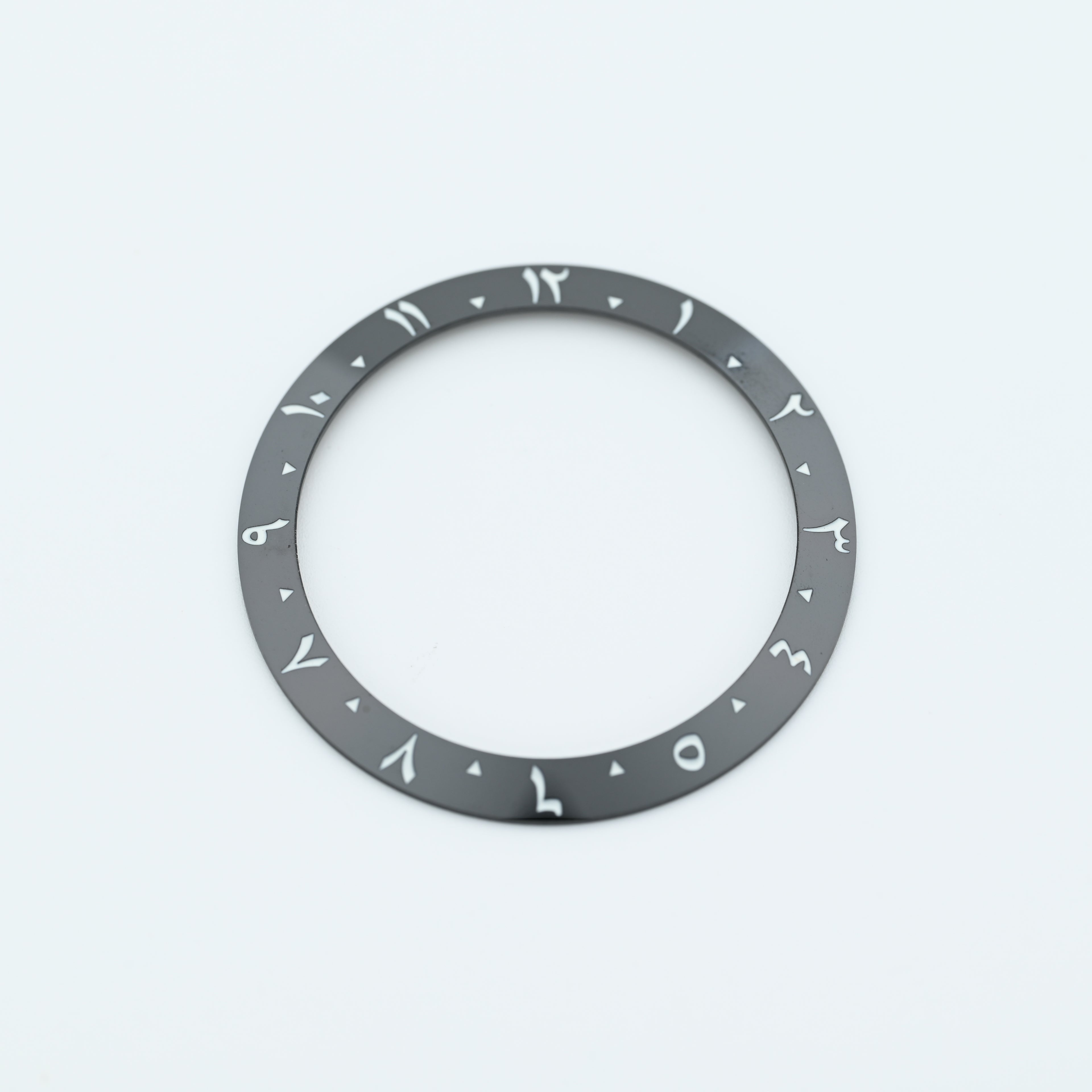 BZI050 38mm Arabic Dual-Time Sloped Ceramic Insert with Lume
