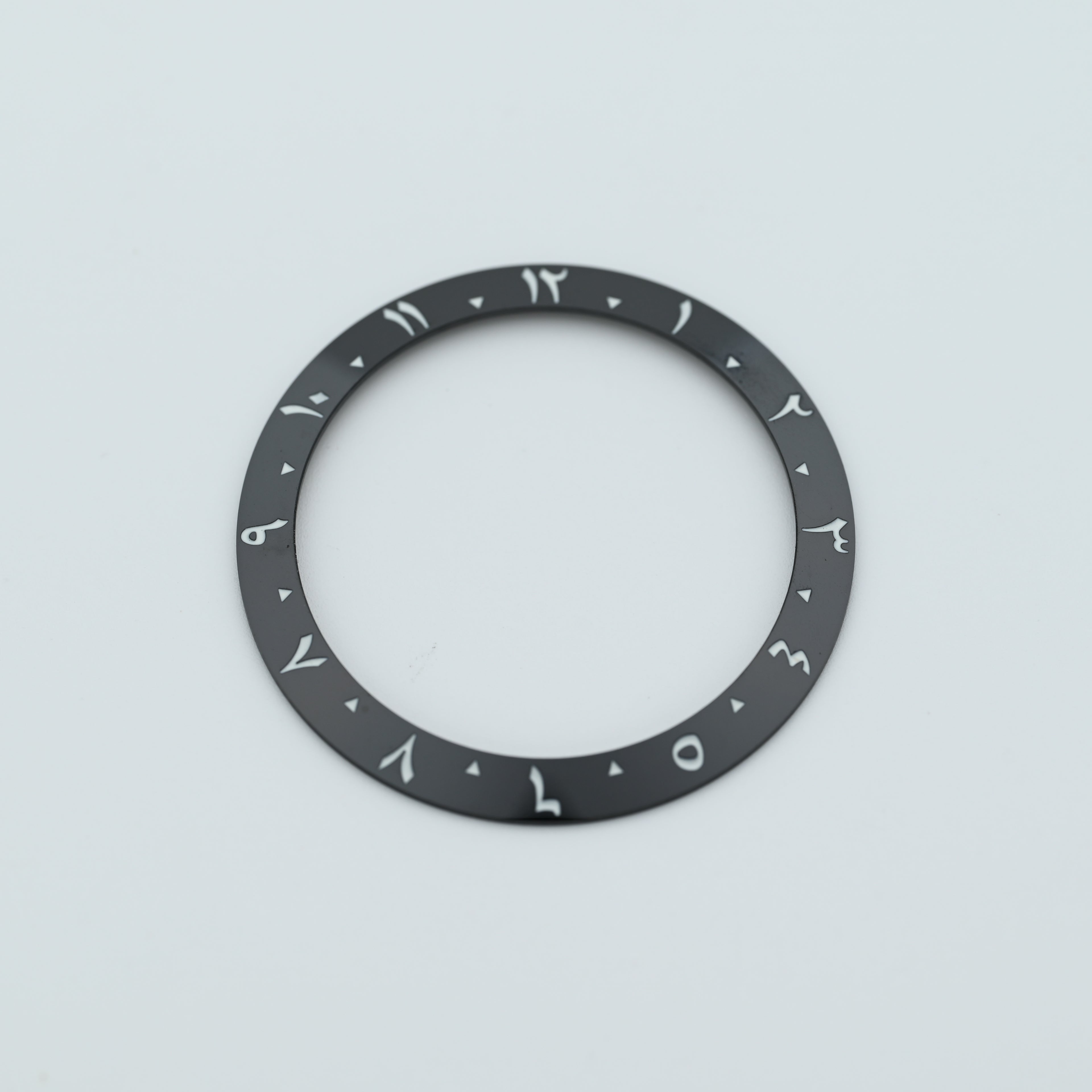 BZI050 38mm Arabic Dual-Time Sloped Ceramic Insert with Lume