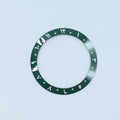 BZI055 38mm Green Arabic Dual-Time Sloped Ceramic Insert