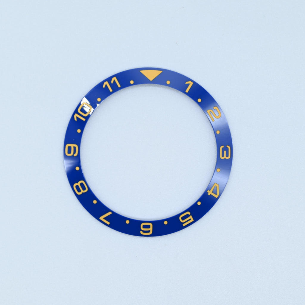 BZI064 38mm Blue Dual-Time Sloped Ceramic Insert