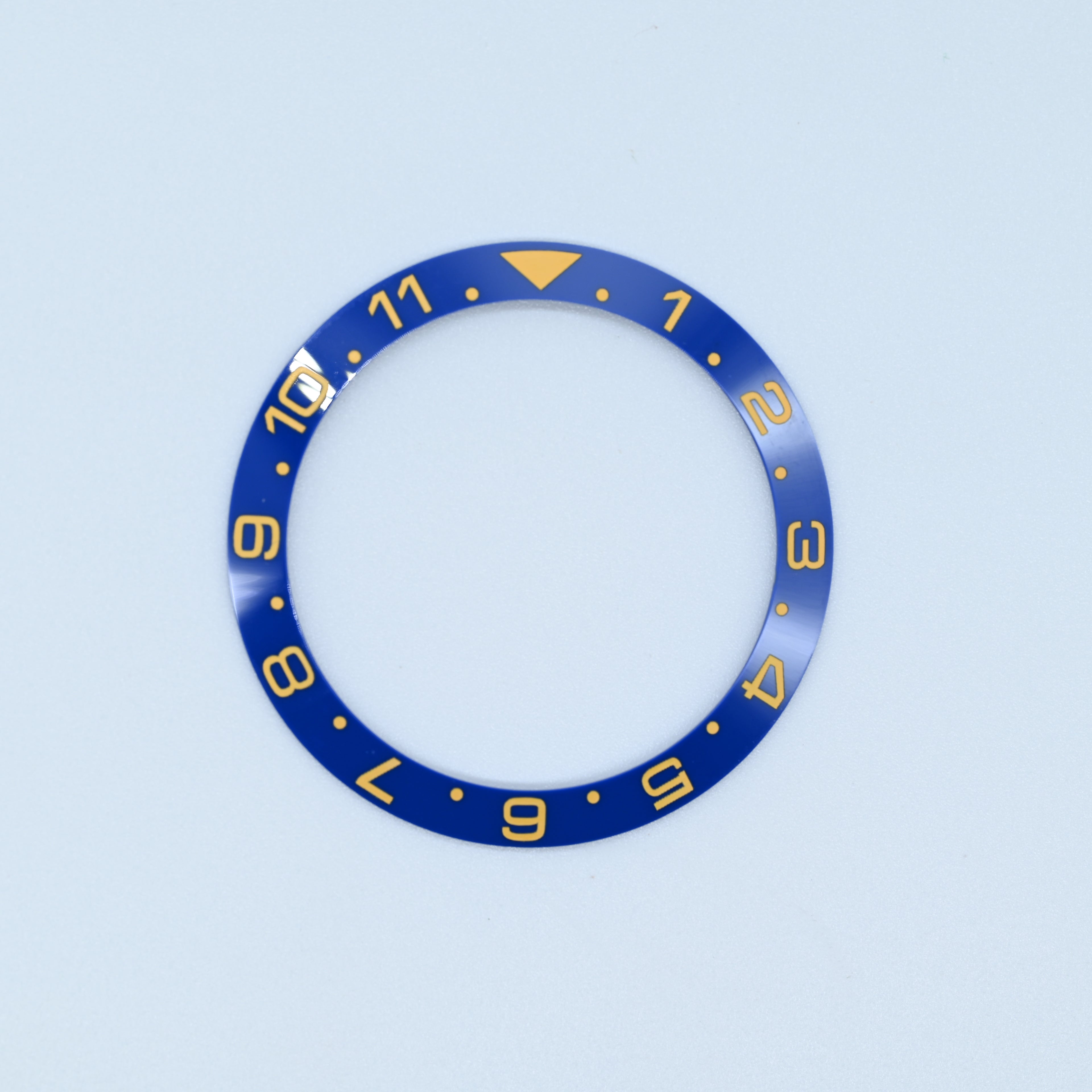 BZI064 38mm Blue Dual-Time Sloped Ceramic Insert