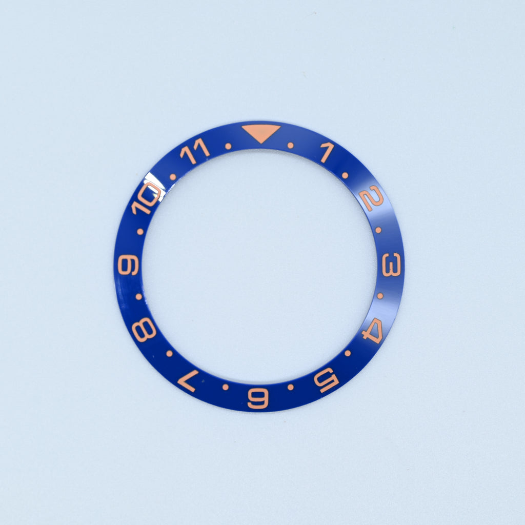 BZI064 38mm Blue Dual-Time Sloped Ceramic Insert