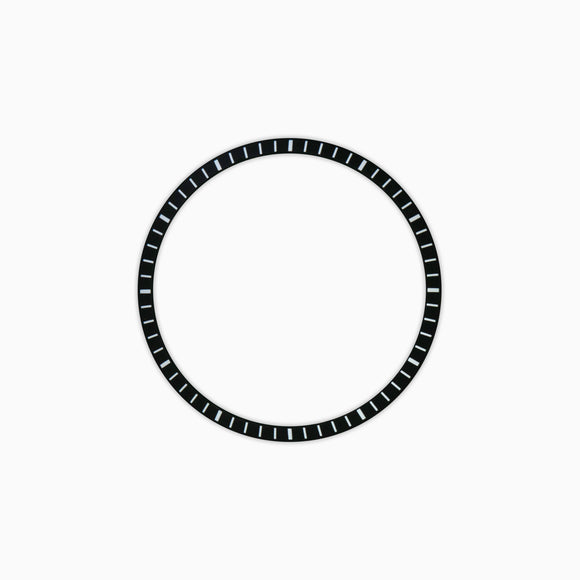 CHR001 Black Brass with White Ticks Chapter Ring for SKX007 / SKX009 / SRPD