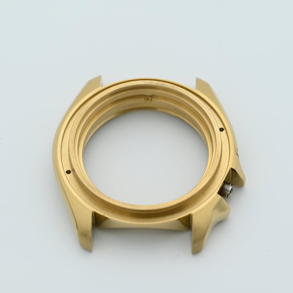Gold SKX Style Polished Case With Case Back - CAS001