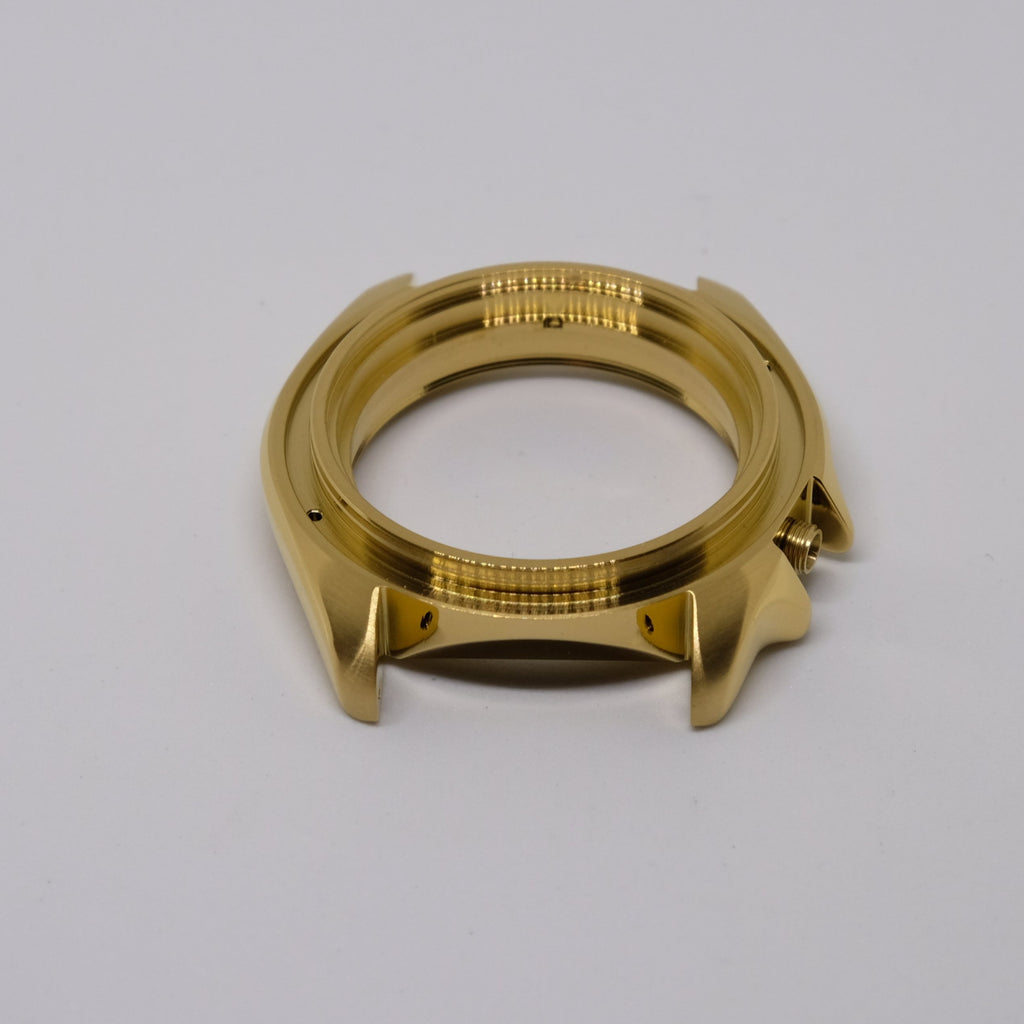 Gold SKX Style Polished Case With Case Back - CAS001