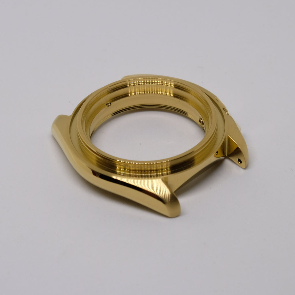 Gold SKX Style Polished Case With Case Back - CAS001
