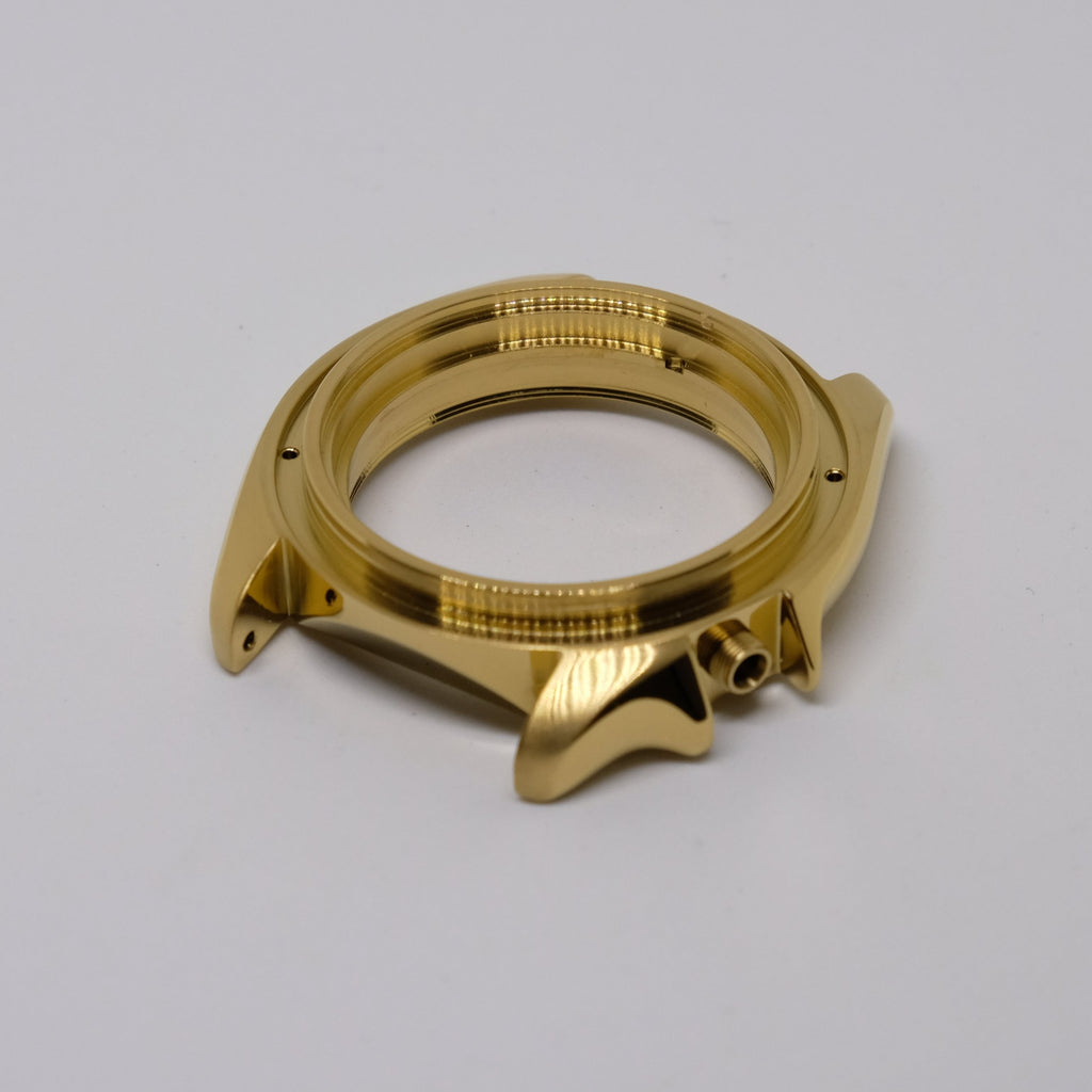Gold SKX Style Polished Case With Case Back - CAS001