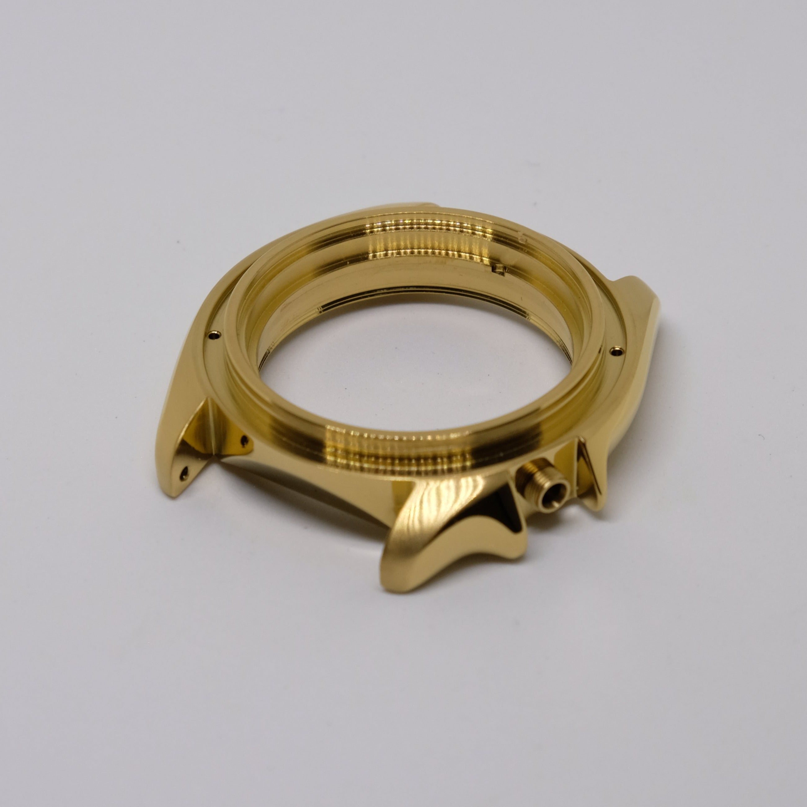 Gold SKX Style Polished Case With Case Back - CAS001