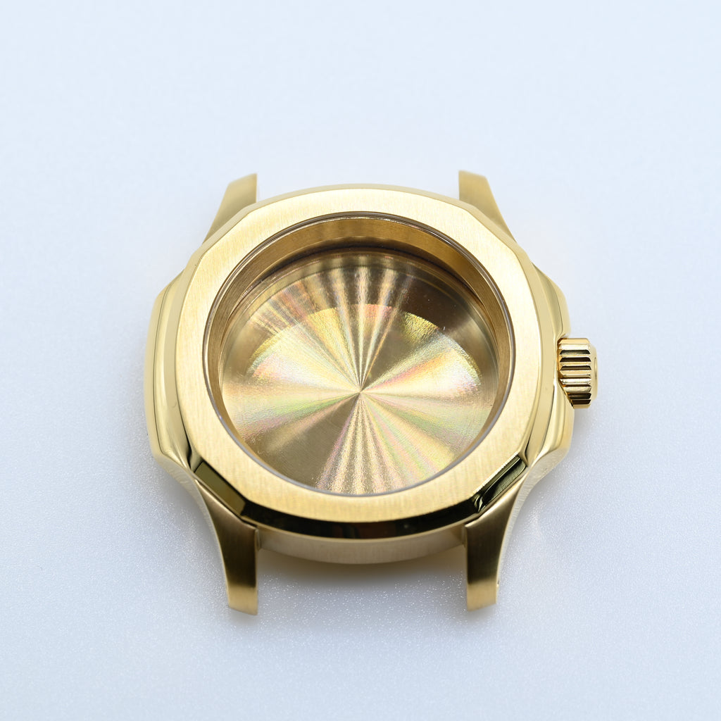 Gold Nautilus-style Conversion Case Set for Seiko Mods - CAS010