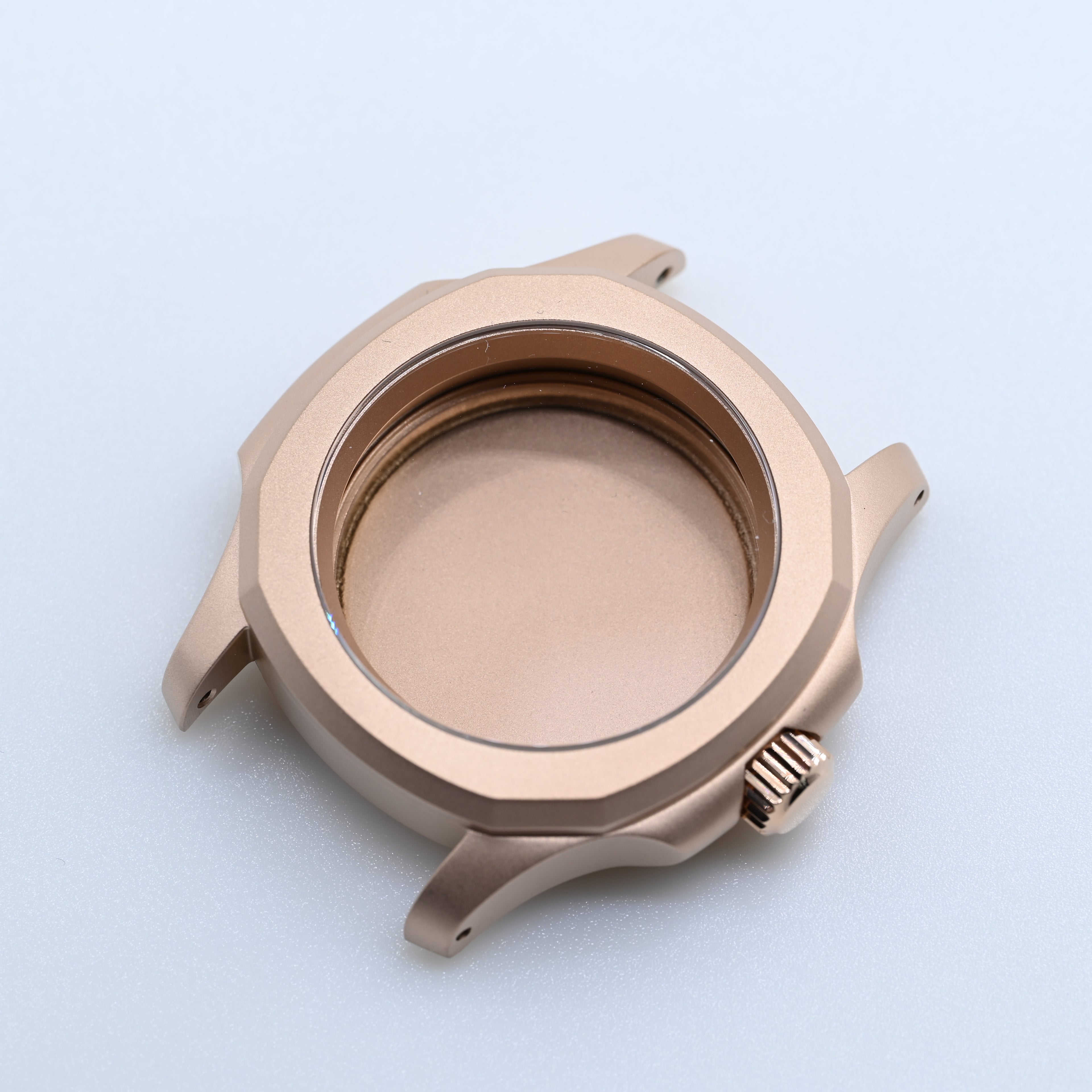 Matte Rose Gold Nautilus-style Conversion Case Set for Seiko Mods - CAS010