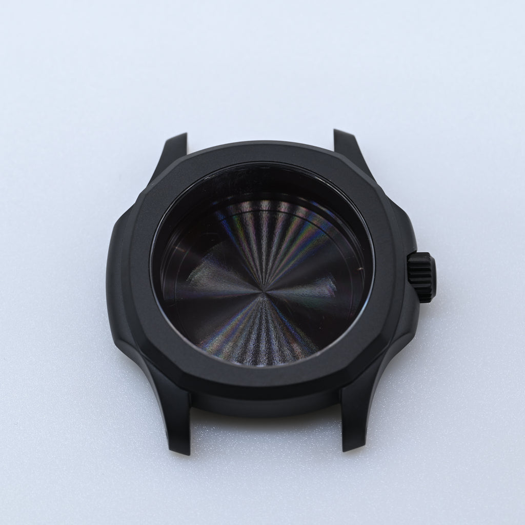 PVD Matte Black Nautilus-style Conversion Case Set for Seiko Mods - CAS010