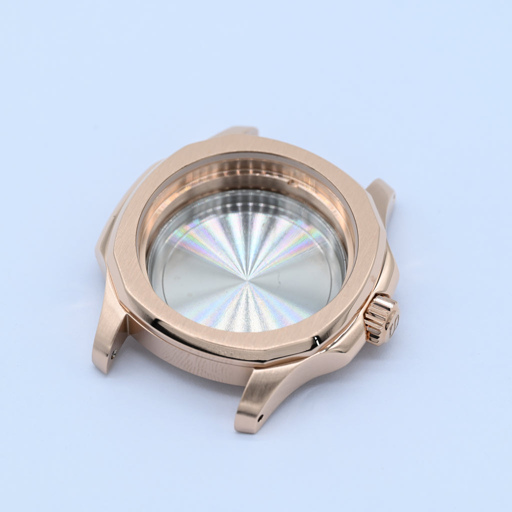 Rose Gold Nautilus-style Conversion Case Set (V2.0) for Seiko Mods - CAS010