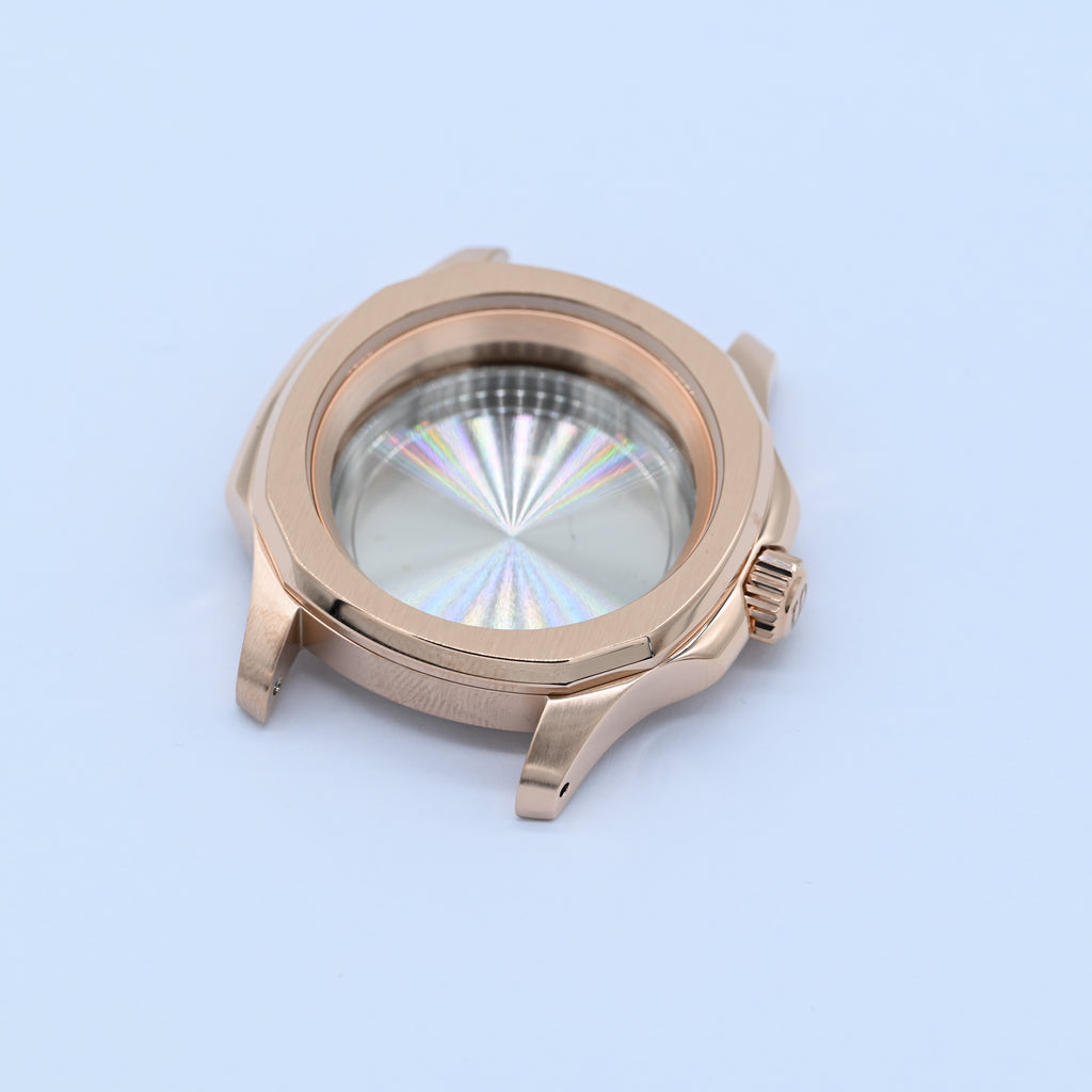 Rose Gold Nautilus-style Conversion Case Set (V2.0) for Seiko Mods - CAS010