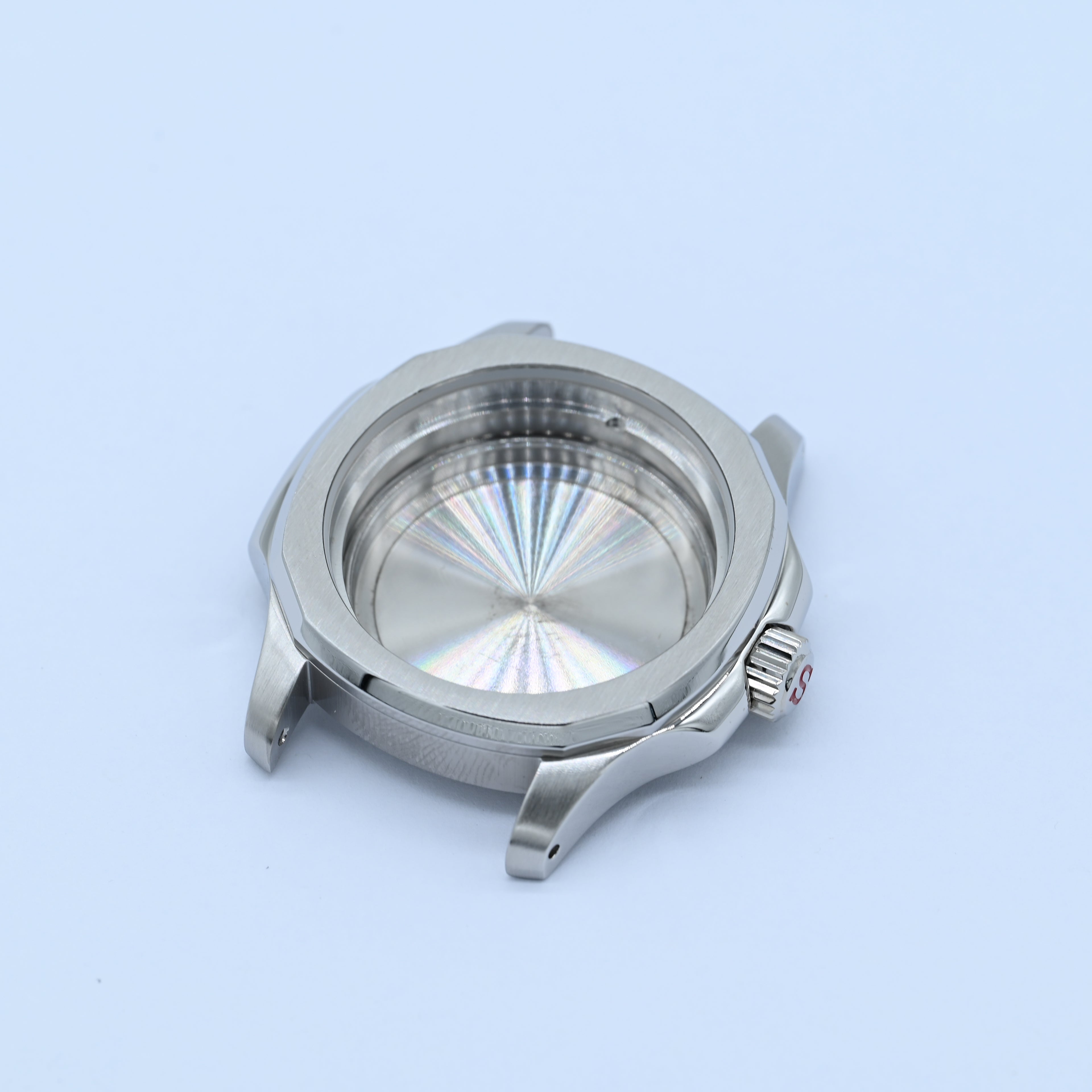 Silver Nautilus-style Conversion Case Set (V2.0) for Seiko Mods - CAS010
