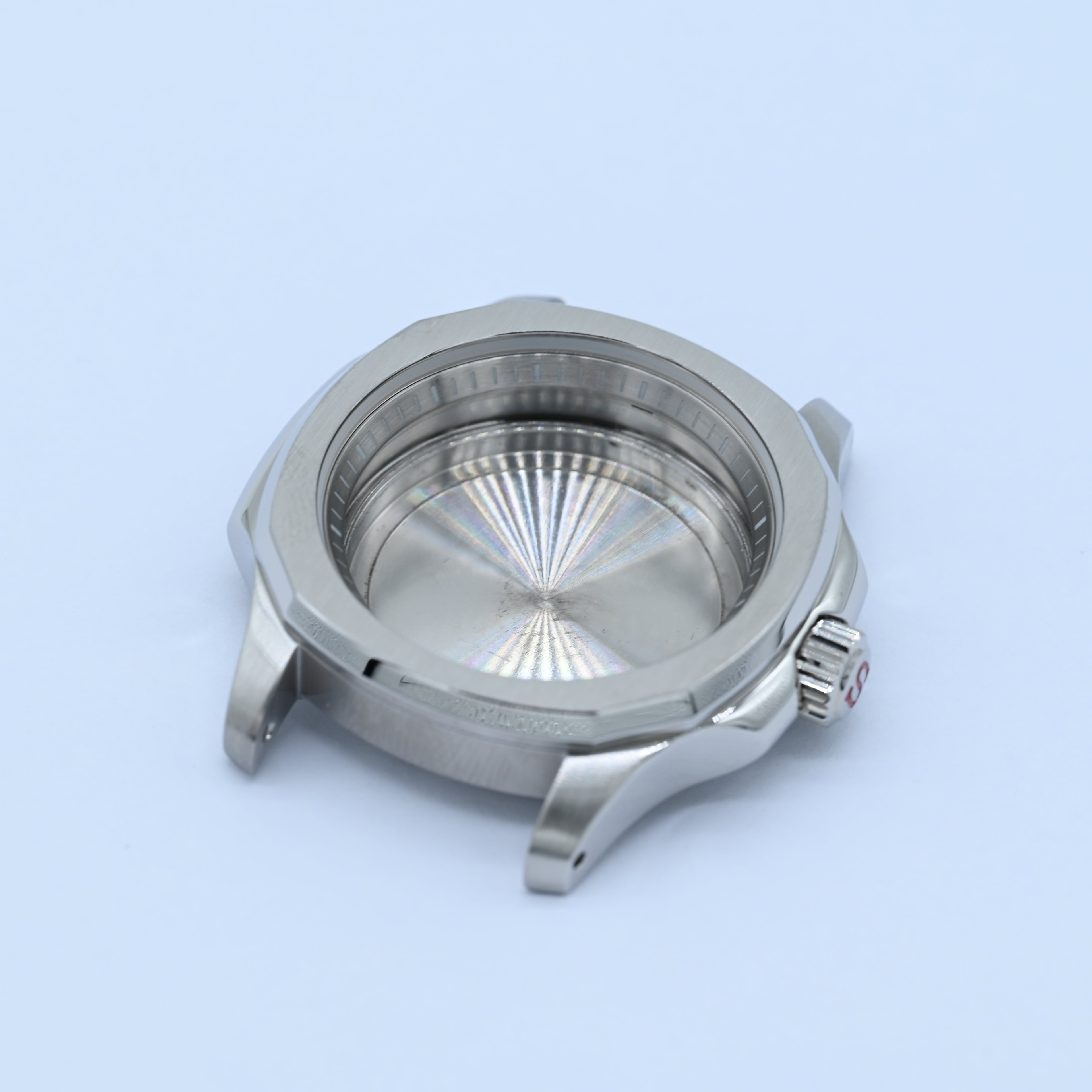 Silver Nautilus-style Conversion Case Set (V2.0) for Seiko Mods - CAS010