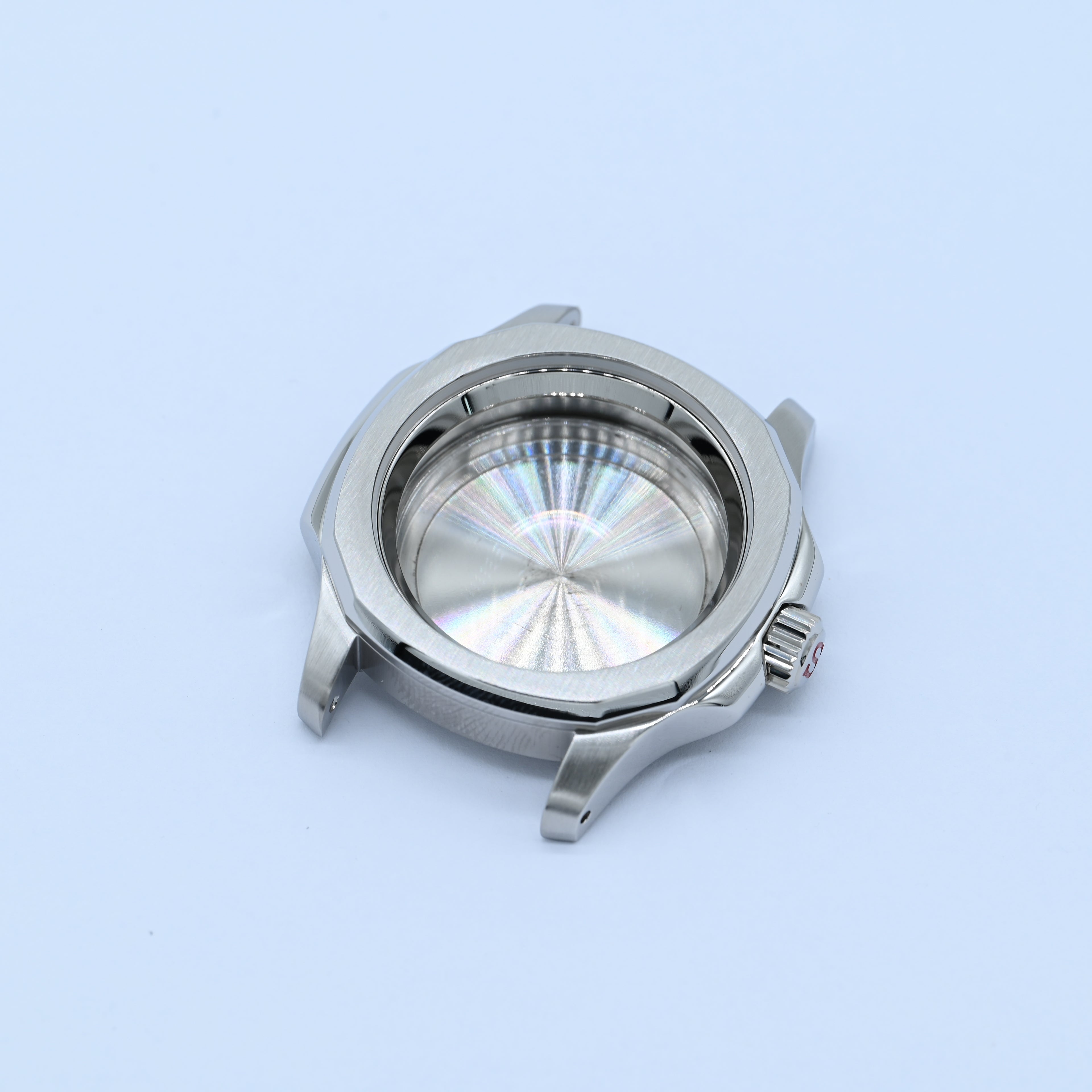 Silver Nautilus-style Conversion Case Set (V2.0) for Seiko Mods - CAS010