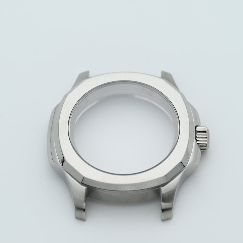 Silver Nautilus-style Conversion Case Set for Seiko Mods - CAS010