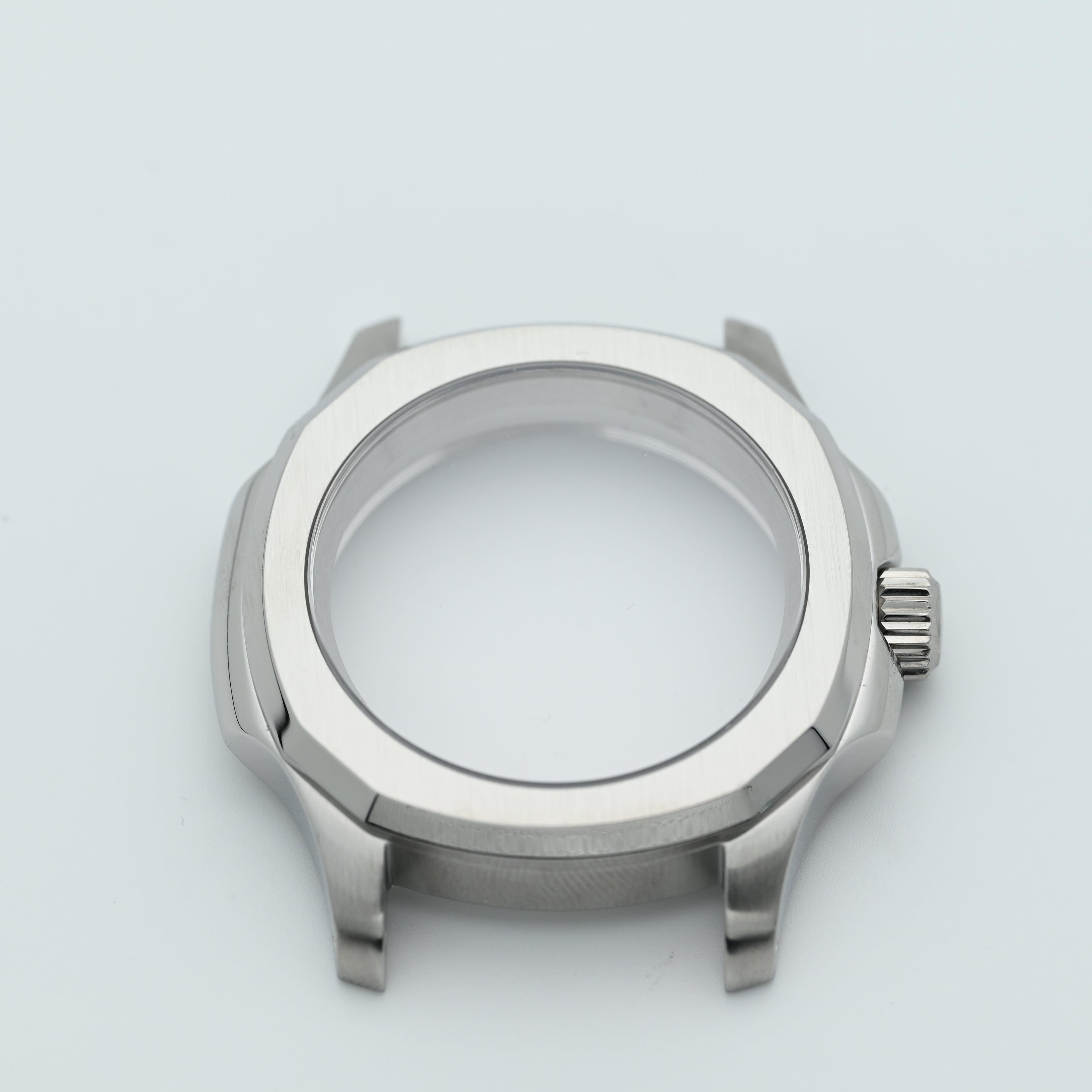 Silver Nautilus-style Conversion Case Set for Seiko Mods - CAS010