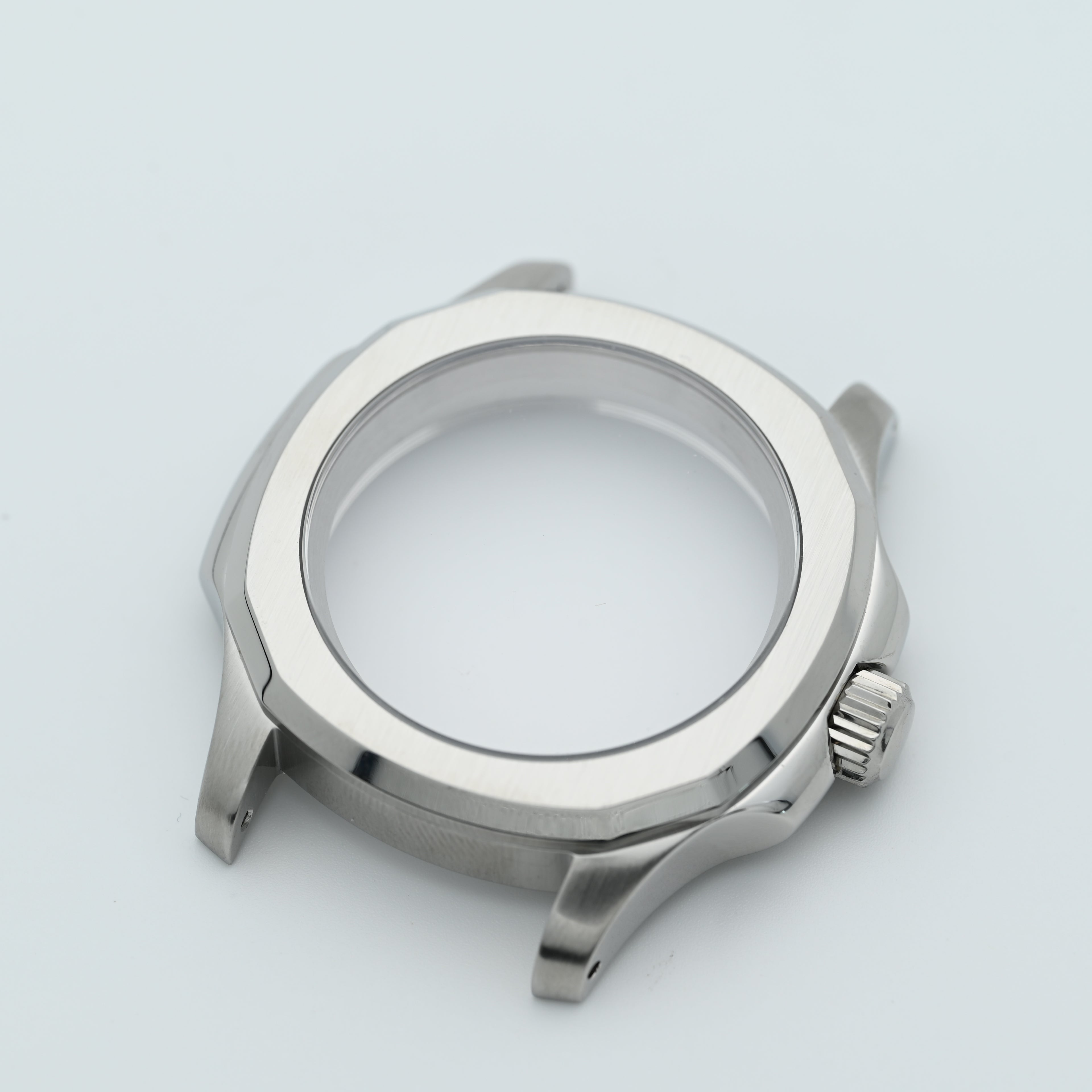 Silver Nautilus-style Conversion Case Set for Seiko Mods - CAS010