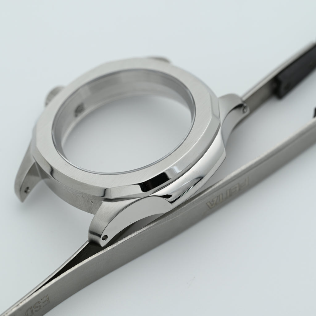 Silver Nautilus-style Conversion Case Set for Seiko Mods - CAS010
