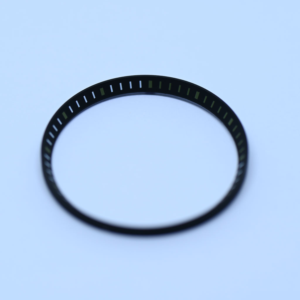 CHR014 Black with Olive Markers Chapter Ring for SKX007 / SKX009 / SRPD