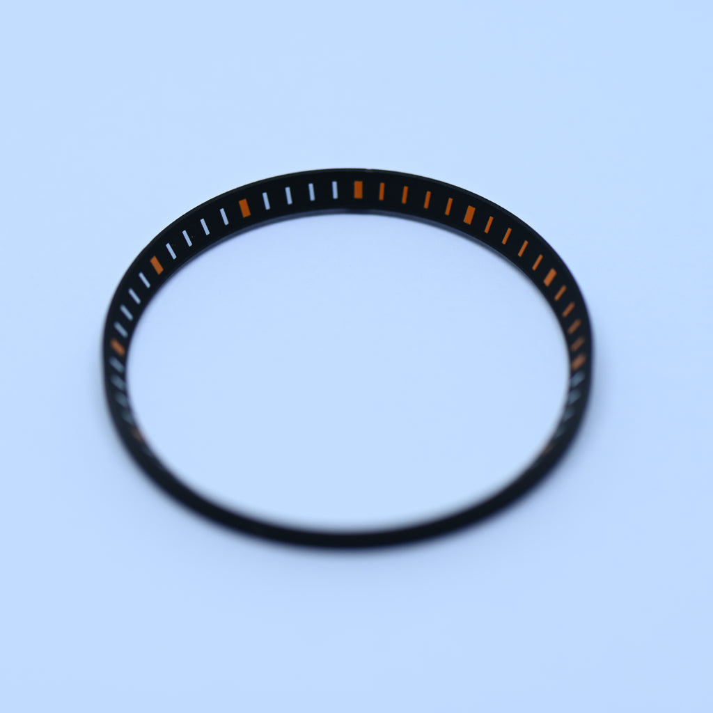 CHR015 Black with Orange Markers Chapter Ring for SKX007 / SKX009 / SRPD