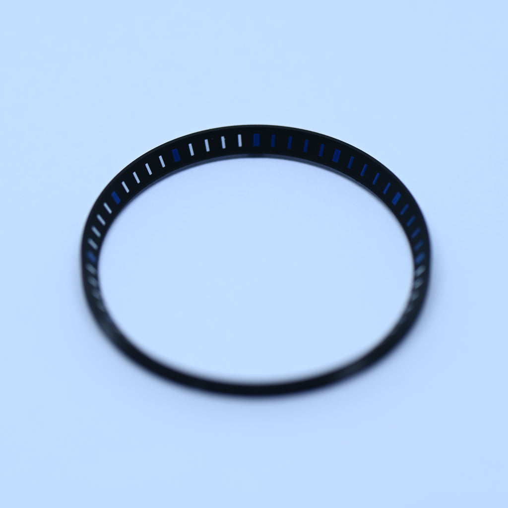 CHR016 Black with Blue Markers Chapter Ring for SKX007 / SKX009 / SRPD