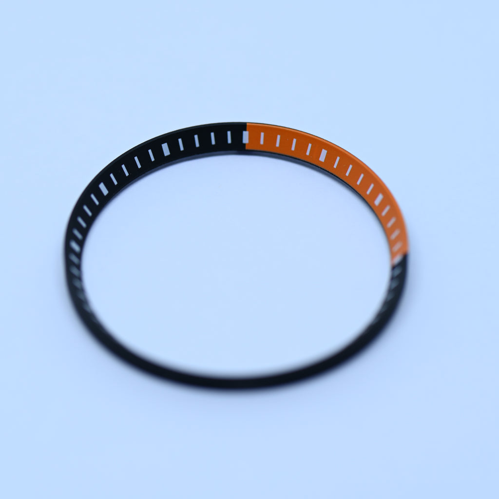 CHR021 Black with Orange Quadrant Chapter Ring for SKX007 / SKX009 / SRPD