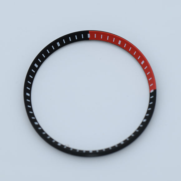 CHR022 Black with Red Quadrant Chapter Ring for SKX007 / SKX009 / SRPD