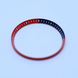 CHR023 Red with Blue Quadrant Quadrant Chapter Ring for SKX007 / SKX009 / SRPD