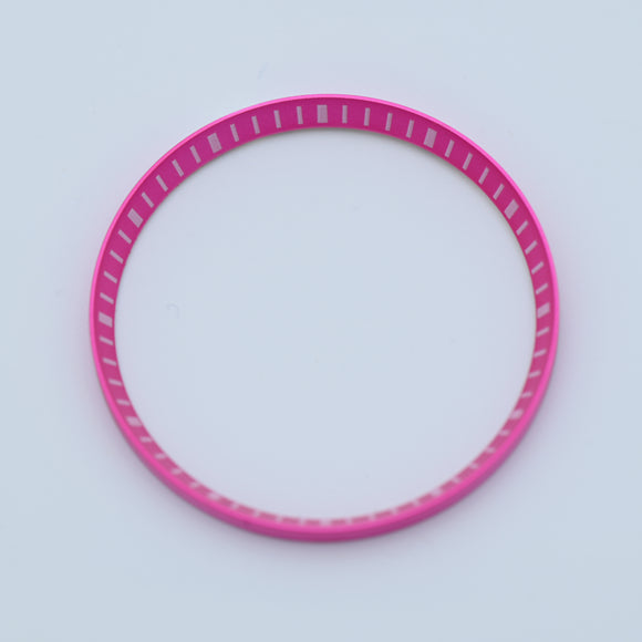 CHR025 Metallic Pink with White Markers Chapter Ring for SKX007 / SKX009 / SRPD