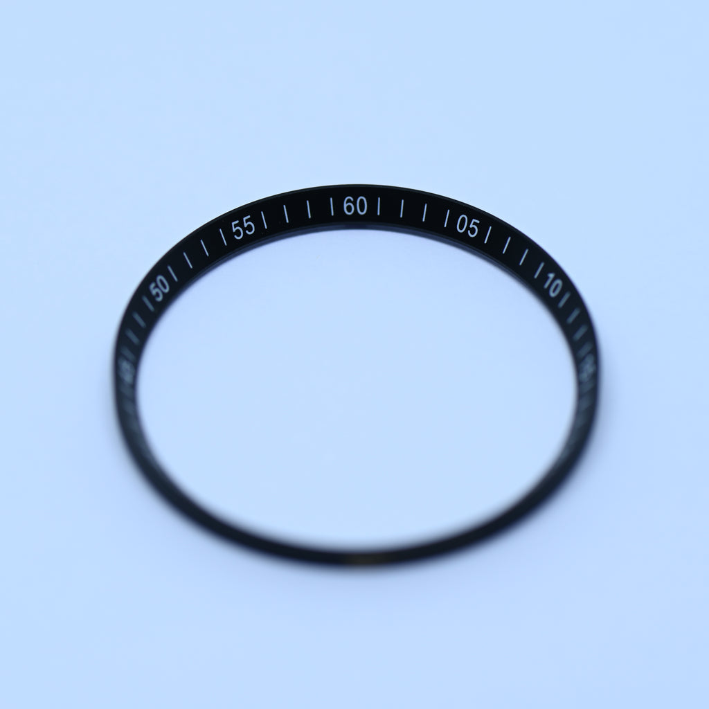 CHR027 Black with White Numerals Chapter Ring for SKX007 / SKX009 / SRPD