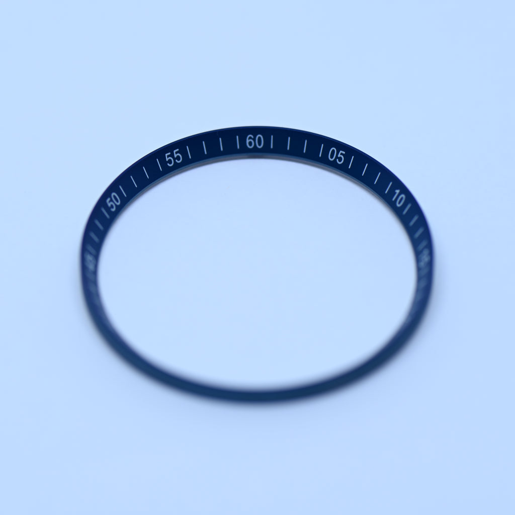 CHR028 Blue with White Numerals Chapter Ring for SKX007 / SKX009 / SRPD