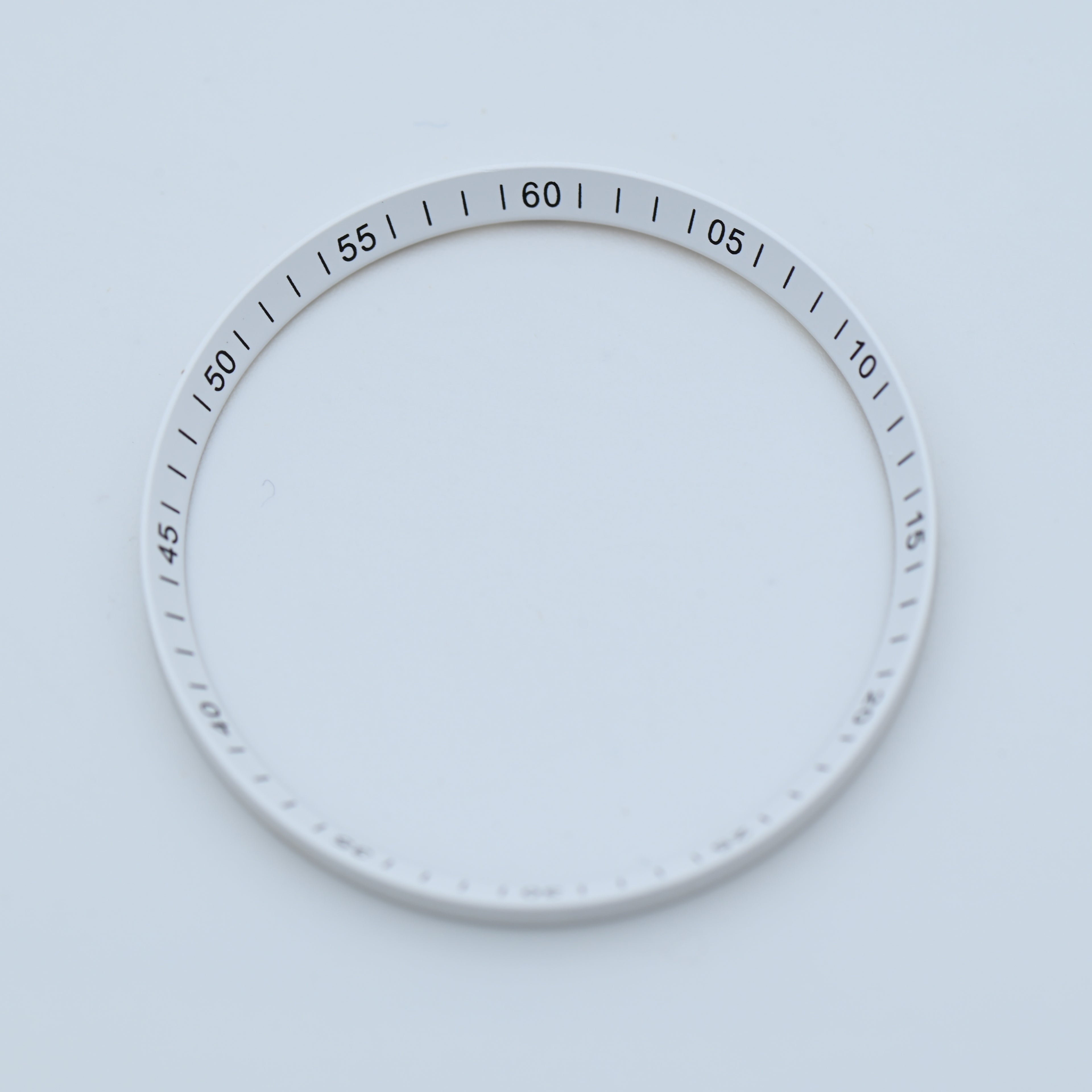 CHR029 White with Black Numerals Chapter Ring for SKX007 / SKX009 / SRPD