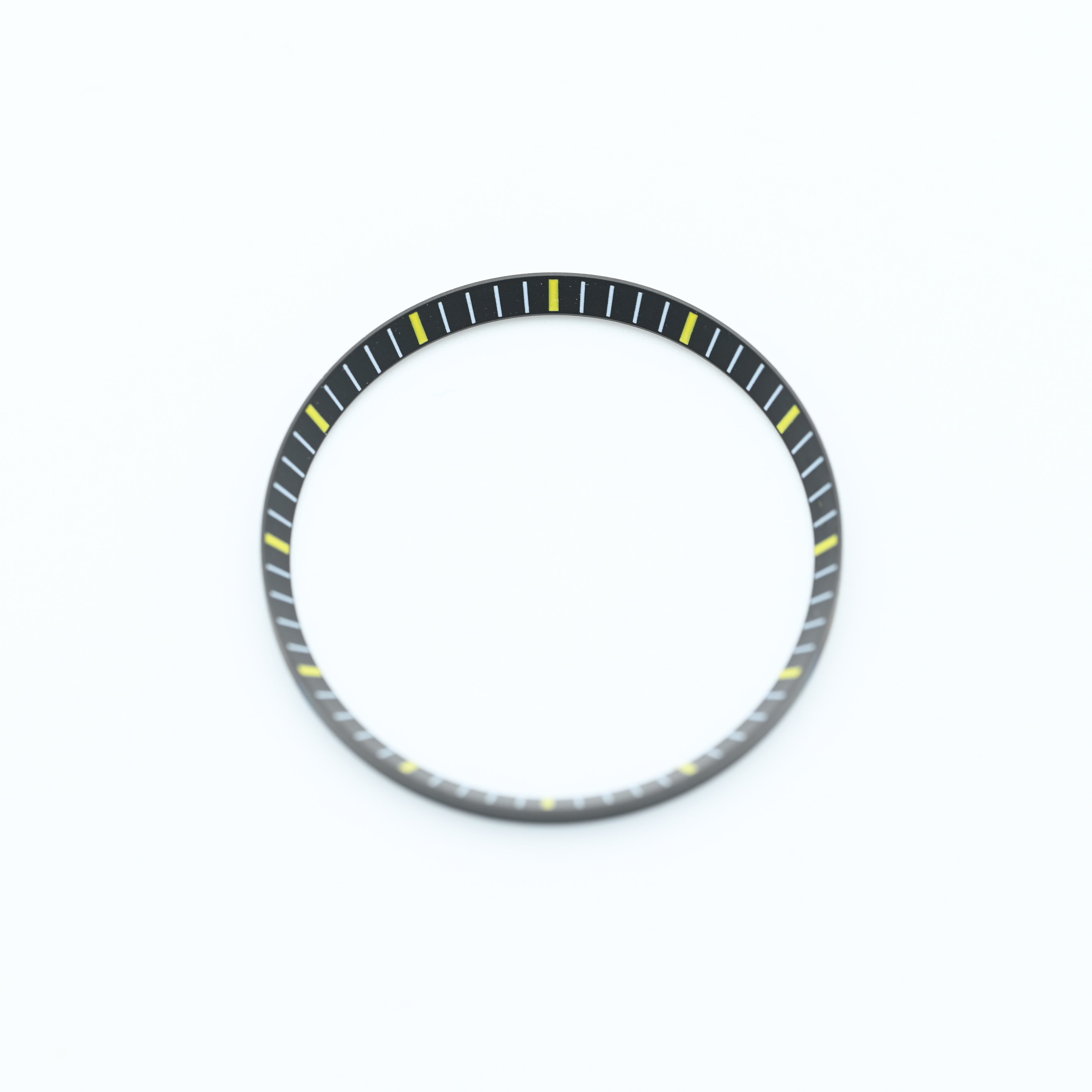 CHR032 Black with Yellow Markers Chapter Ring for SKX007 / SKX009 / SRPD