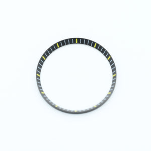 CHR032 Black with Yellow Markers Chapter Ring for SKX007 / SKX009 / SRPD