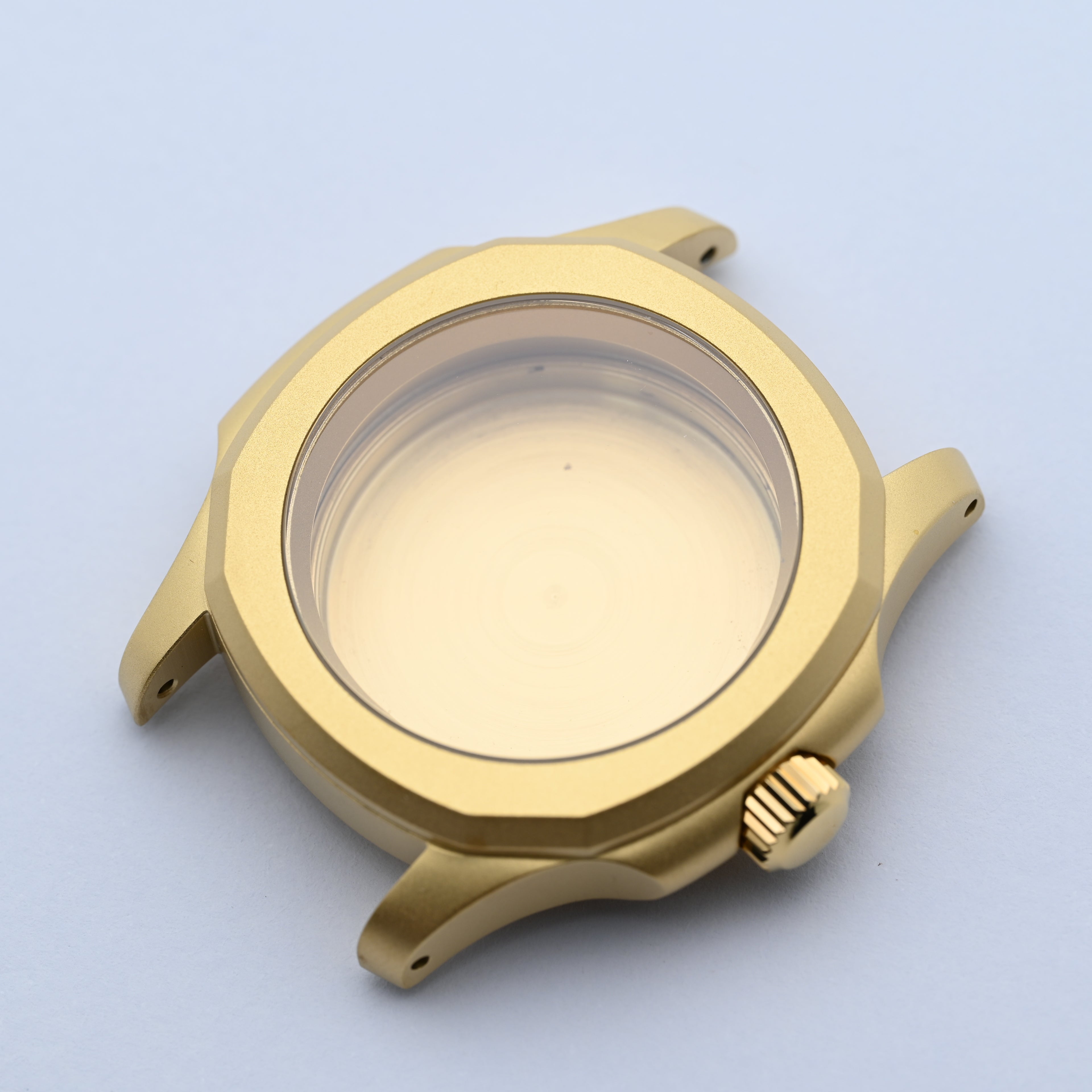 Matte Gold Nautilus-style Conversion Case Set for Seiko Mods - CAS010
