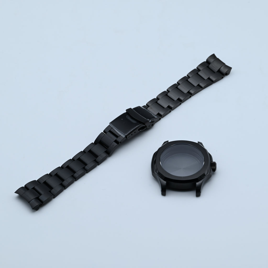 Black Nautilus-style Conversion Case Set for Seiko Mods - CAS010