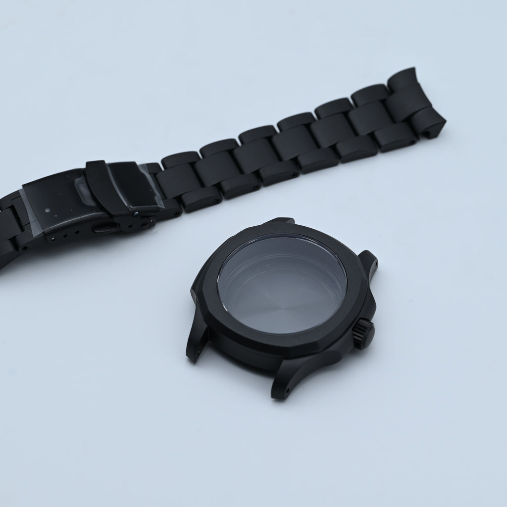 PVD Matte Black Nautilus-style Conversion Case Set for Seiko Mods - CAS010
